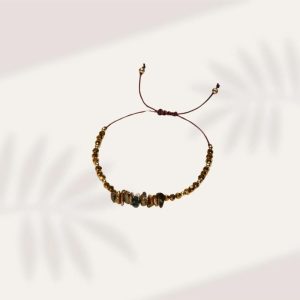 Pulsera ojo de tigre piedra irregular China