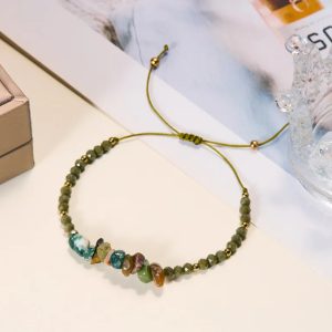 Pulsera de piedra Jade irregular