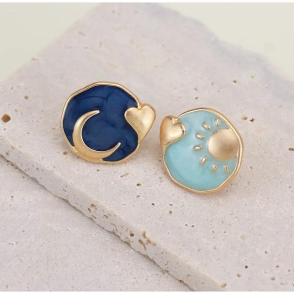 Aretes día y noche. Sol y Luna - Imagen 2