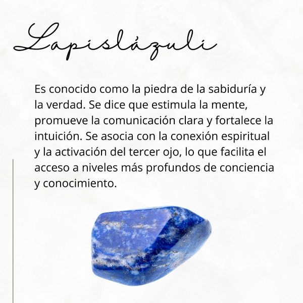 Pulsera de lapislázuli y roca volcánica - Imagen 2