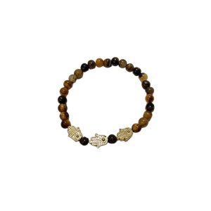 Brazalete ojo turco infinito plateado